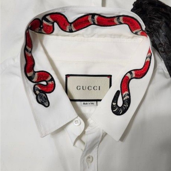Gucci | Shirts | White Snake Gucci Casual White Shirt | Poshmark